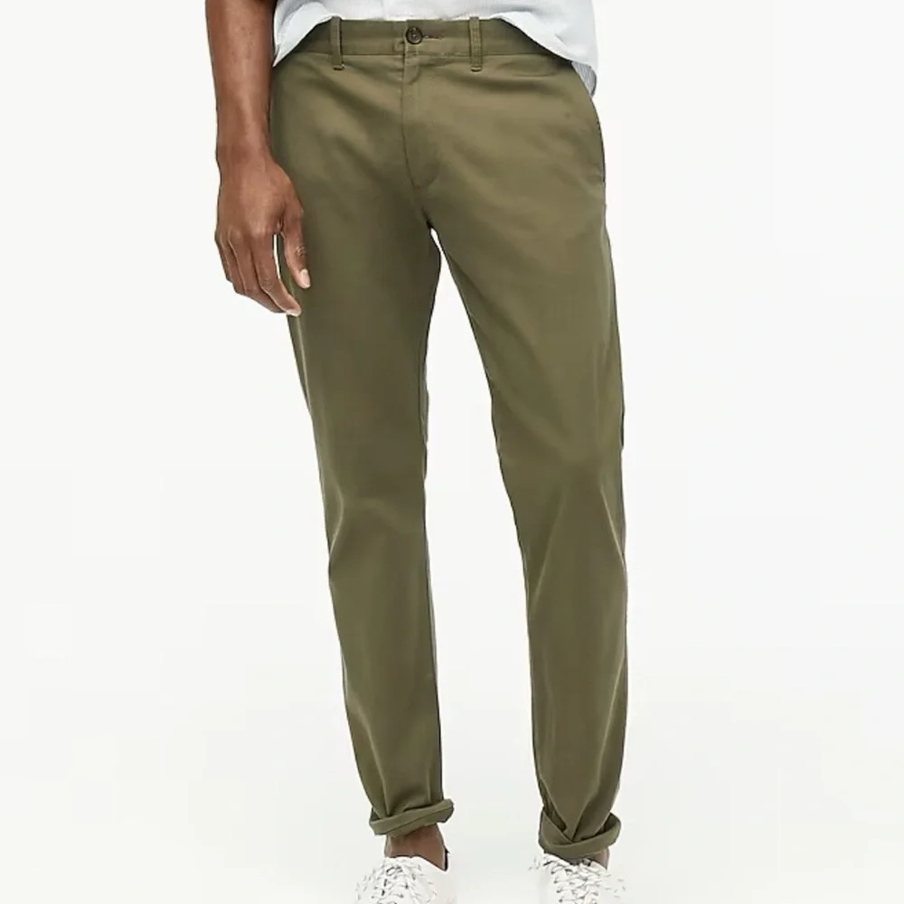 J. Crew Flex Slim Men's Olive Khaki Chinos